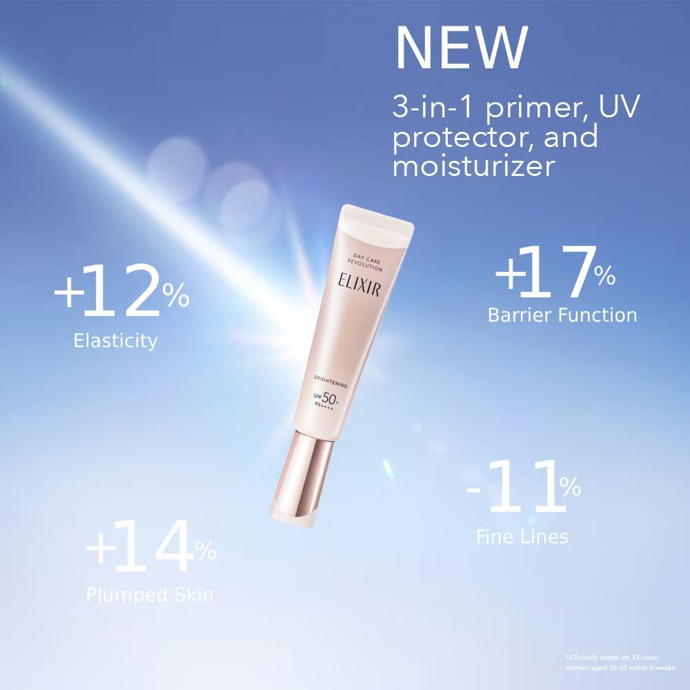 Elixir Day Care Revolution Brightening Skin Care Emulsion SPF50++ 35ml