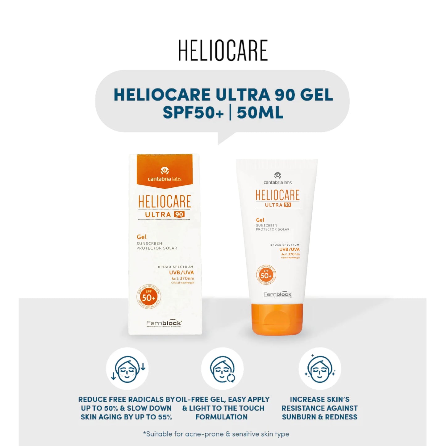 Heliocare Ultra 90 Gel SPF50+ (50ml)