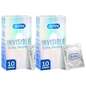 Durex Invisible Extra Lubricated/ Sensitive 10s (Bundle of 2) + 5ml Perspirex Original Complimentary