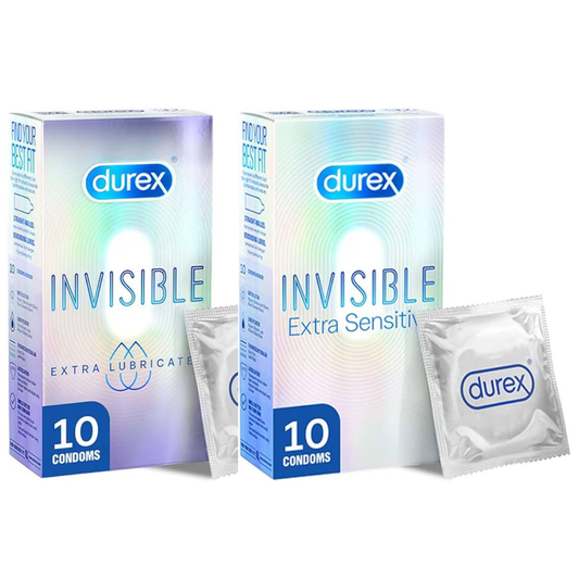 Durex Invisible Extra Lubricated/ Sensitive 10s (Bundle of 2) + 5ml Perspirex Original Complimentary