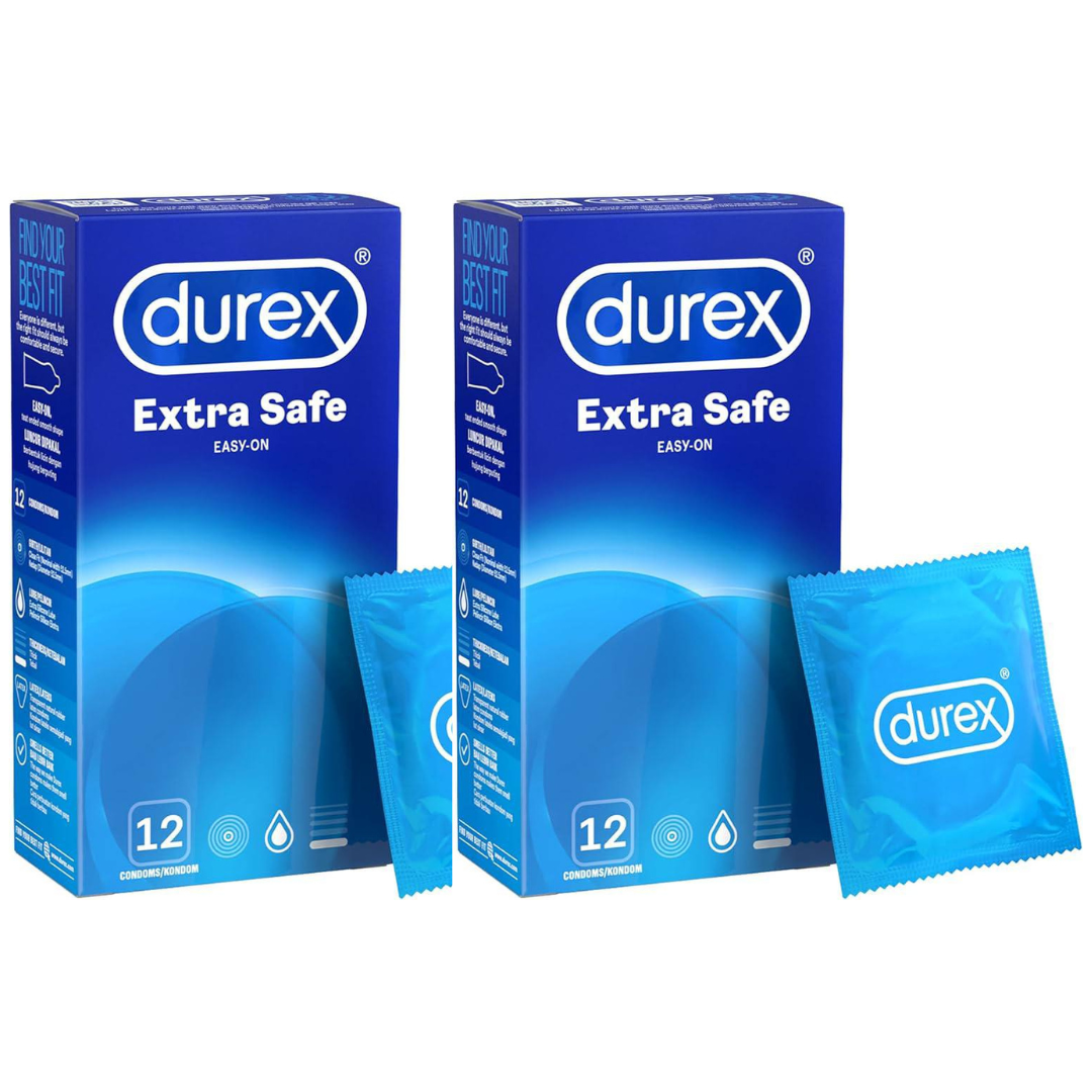 Durex Pleasuremax/ Extra Safe/ Fetherlite Thin 12s (Bundle of 2) + 5ml Perspirex Original Complimentary