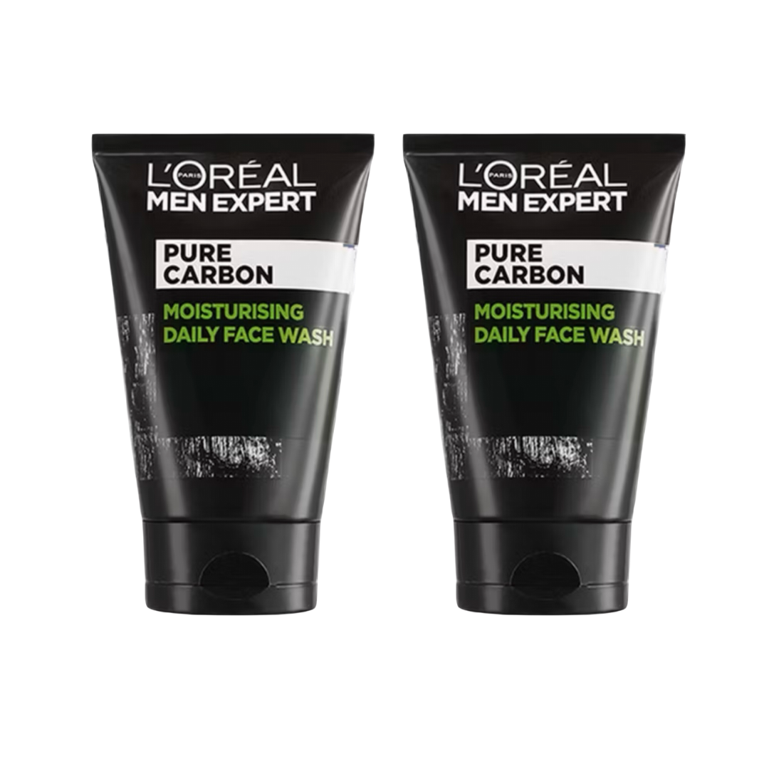 Loreal Pure Carbon Moisturising Daily Face Wash 100ml (bundle of 2)