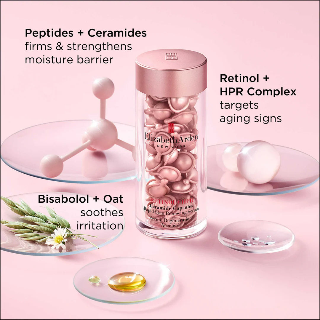 Elizabeth Arden Retinol + HPR Ceramide Capsules Rapid Skin Renewing Serum (60 Caps)