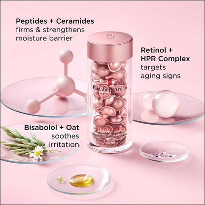 Elizabeth Arden Retinol + HPR Ceramide Capsules Rapid Skin Renewing Serum (60 Caps)