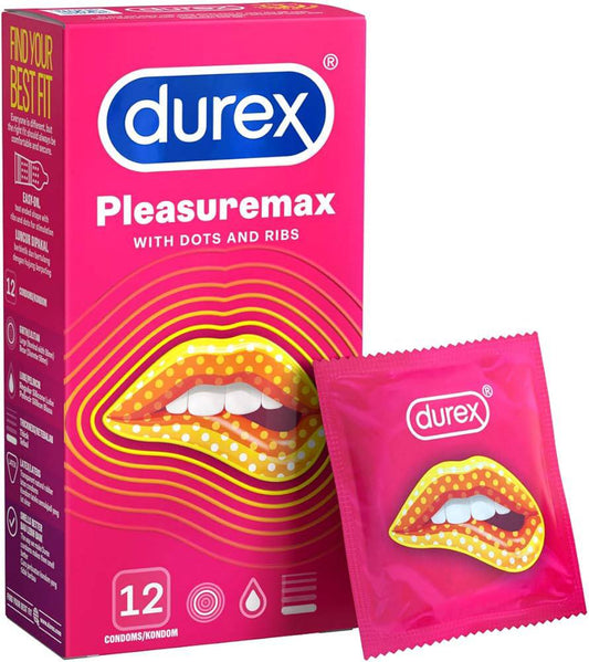 Durex Pleasuremax/ Extra Safe/ Fetherlite Thin 12s (Bundle of 2) + 5ml Perspirex Original Complimentary