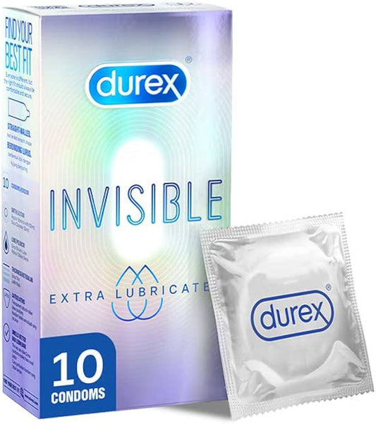 Durex Invisible Extra Lubricated/ Sensitive 10s (Bundle of 2) + 5ml Perspirex Original Complimentary