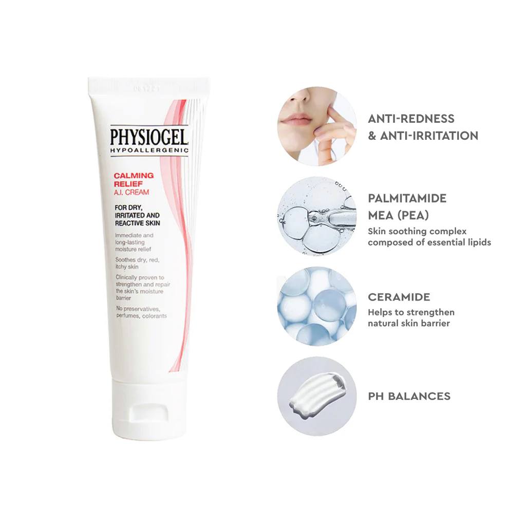 Physiogel Calming Relief A.I. Cream 100ml (For Dry, Irritated & Sensitive Skin)