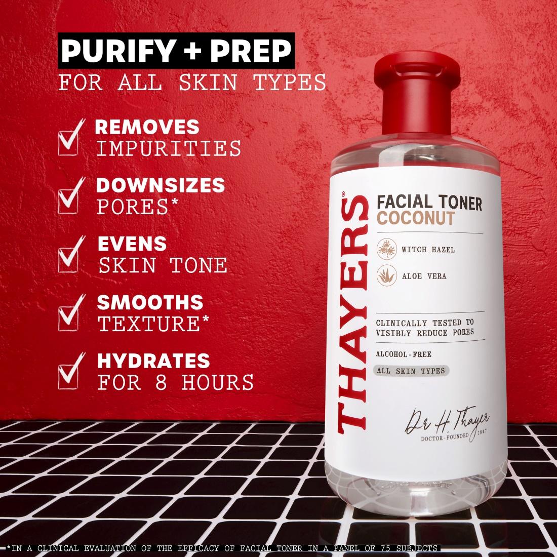 Thayers Witch Hazel Facial Toner with Aloe Vera (12oz / 355ml) – Lavender & Coconut Water