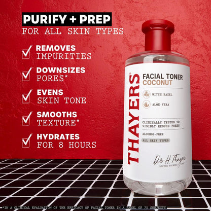 Thayers Witch Hazel Facial Toner with Aloe Vera (12oz / 355ml) – Lavender & Coconut Water