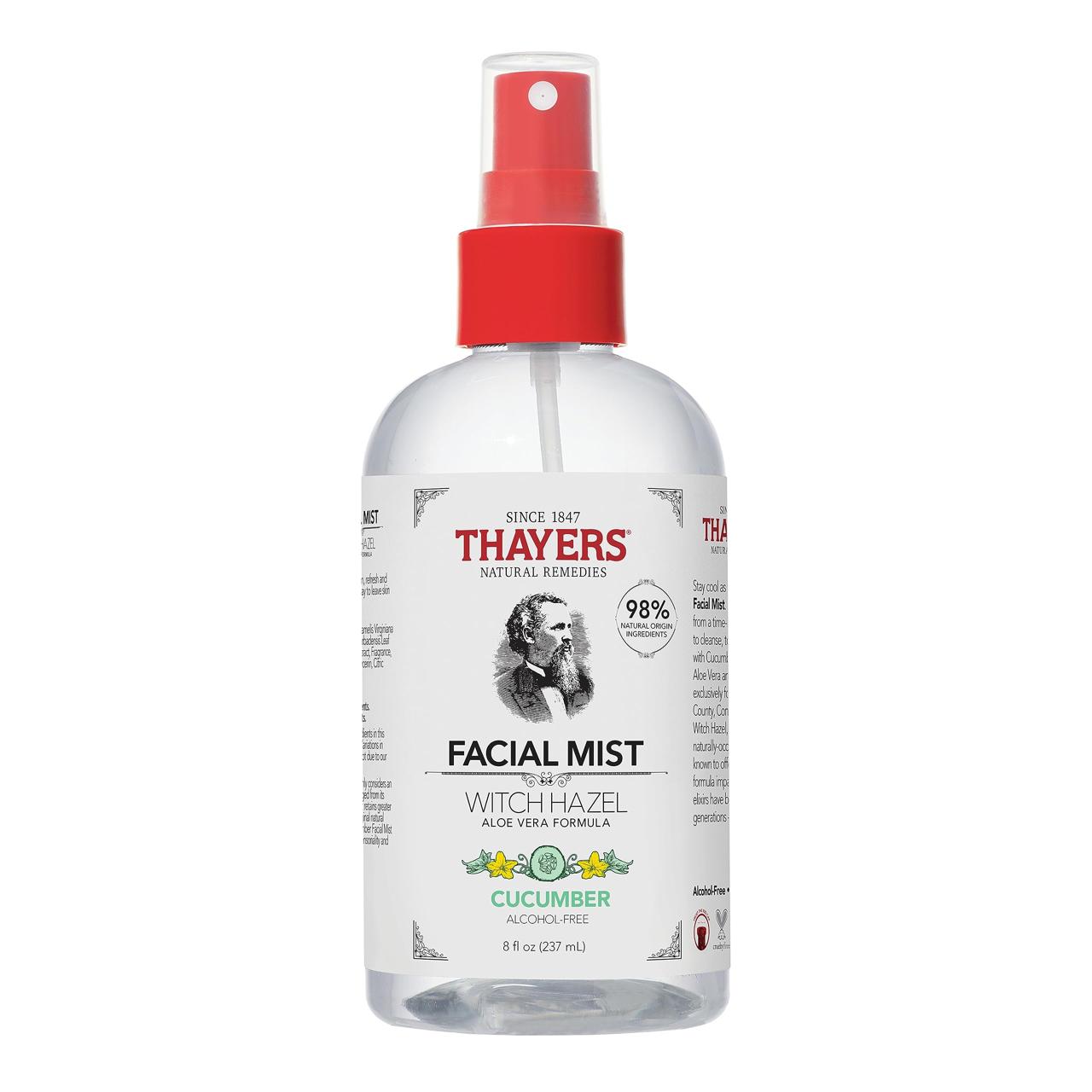 ThayersThayers Witch Hazel Facial Mist (8oz / 237ml) – Cucumber, Lavender & Rose Petal