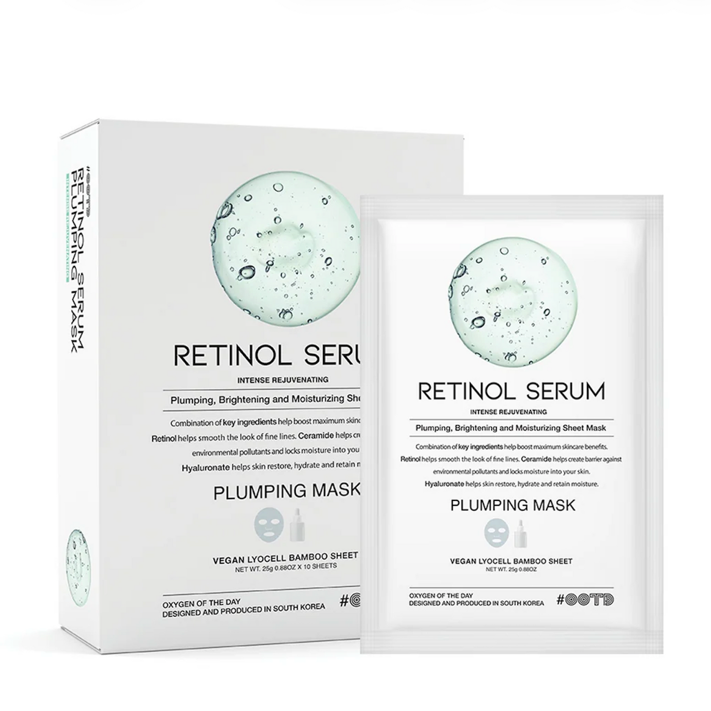 #OOTD Mask Box (10 Sheets) - Ceramide, Cica, Collagen, Retinol