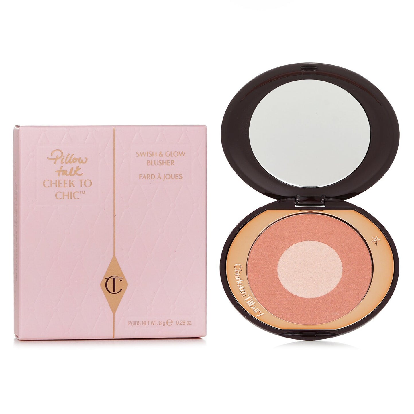 Charlotte Tilbury Cheek to Chic Swish & Glow Blusher 8g #Pillow Talk